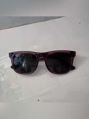 Ray-Ban Kids Purple Frame Black Lens Sunglasses